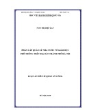 Luận án tiến sĩ Quản lý công: Phân cấp quản lý nhà nước về giáo dục phổ thông trên địa bàn Thành phố Hà Nội