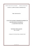 Summary of The Doctoral Dissertation of Public Management: State management for redevelopment of old department buildings - The case of Hanoi