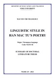 Summary of Doctoral Literature Thesis: Inguistic Style in Han Mac Tu's Poetic