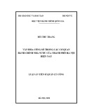 Luận án Tiến sĩ Quản lý công: Văn hóa công sở trong các cơ quan hành chính nhà nước của Thành phố Hà Nội hiện nay