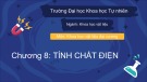 Bài thuyết trình Khoa học vật liệu đại cương – Chương 8: Tính chất điện