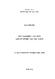 Luận án Tiến sĩ Văn học Việt Nam: Truyện cổ Bru - Vân Kiều nhìn từ tâm lý học tộc người