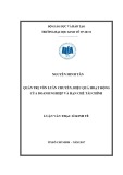 Luận văn Thạc sĩ Kinh tế: Quản trị vốn luân chuyển, hiệu quả hoạt động của doanh nghiệp và hạn chế tài chính