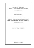 Luận văn Thạc sĩ Kinh tế: Giải pháp nâng cao hiểu quả B2B trong hệ thống kênh phân phối cho Công Ty TNHH Kỹ thuật Triển phát