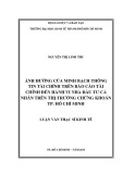 Luận văn Thạc sĩ Kinh tế: Ảnh hưởng của minh bạch thông tin tài chính trên báo cáo tài chính đến hành vi nhà đầu tư cá nhân trên thị trường chứng khoán Tp. Hồ Chí Minh