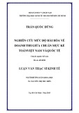 Luận văn Thạc sĩ Kinh tế: Nghiên cứu mức độ hài hòa về doanh thu giữa chuẩn mục kế toán Việt Nam và quốc tế