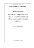 Luận văn Thạc sĩ Kinh tế: Phân tích tác động của các nhân tố kinh tế vĩ mô đến chỉ số thị trường chứng khoán Việt Nam