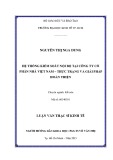Luận văn Thạc sĩ Kinh tế: Hệ thống kiểm soát nội bộ tại Công ty cổ phần Nhà Việt Nam – Thực trạng và giải pháp hoàn thiện
