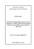 Luận văn Thạc sĩ Kinh tế: Một số giải pháp nhằm nâng cao sự gắn kết của nhân viên với Ngân hàng TMCP Công thương Việt Nam