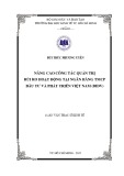 Luận văn Thạc sĩ Kinh tế: Nâng cao công tác quản trị rủi ro hoạt động tại Ngân hàng thương mại cổ phần Đầu tư và Phát triển Việt Nam - BIDV