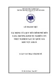 Luận văn Thạc sĩ Kinh tế: Tác động của quy mô chính phủ đến tăng trưởng kinh tế - Nghiên cứu thực nghiệm tại các quốc gia khu vực ASEAN