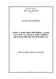 Luận văn Thạc sĩ Quản lý Giáo dục: Quản lý hoạt động bồi dưỡng Cán bộ làm công tác Thi đua Khen thưởng Thành phố Hồ Chí Minh