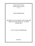 Tóm tắt Luận văn Thạc sĩ Sư phạm Hóa học: Phát triển năng lực giải quyết vấn đề của học sinh thông qua dạy học chương Oxi – Lưu huỳnh Hóa học lớp 10