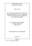 Tóm tắt Luận văn Thạc sĩ Quản lý giáo dục: Quản lý hoạt động giáo dục ngoài giờ lên lớp theo hướng phát triển năng lực và phẩm chất cho học sinh ở trường THPT Trực Ninh B tỉnh Nam Định