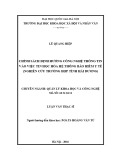 Luận văn Thạc sĩ Quản lý khoa học và công nghệ: Chính sách định hướng công nghệ thông tin vào việc tin học hoá hệ thống bảo hiểm y tế (Nghiên cứu tại tỉnh Hải Dương)