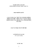 Luận văn Thạc sĩ Lưu trữ học: Cải cách thủ tục hành chính theo cơ chế “một cửa” tại Uỷ ban nhân dân các quận của thành phố Hà Nội