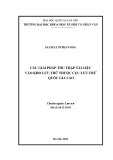 Luận văn Thạc sĩ Lưu trữ: Các giải pháp thu thập tài liệu vào Kho Lưu trữ thuộc Cục Lưu trữ Quốc gia Lào