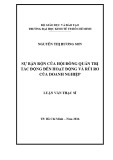 Luận văn Thạc sĩ Kinh tế: Sự bận rộn của hội đồng quản trị tác động đến hoạt động và rủi ro doanh nghiệp