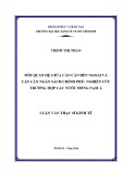 Luận văn Thạc sĩ Kinh tế: Mối quan hệ giữa cán cân bên ngoài và cán cân ngân sách chính phủ, nghiên cứu trường hợp các nước Đông Nam Á