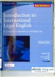 Teacher's book international lega English