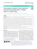 Transcriptome analysis of salt-responsive and wood-associated NACs in Populus simonii × Populus nigra