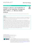 Changes in abscisic acid metabolism in relation to the maturation of grapevine (Vitis vinifera L., cv. Mencía) somatic embryos