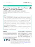 Pinpointing regulatory protein phosphatase 2A subunits involved in beneficial symbiosis between plants and microbes