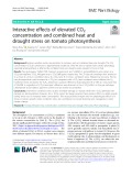 Interactive effects of elevated CO2 concentration and combined heat and drought stress on tomato photosynthesis