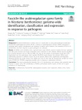 Fasciclin-like arabinogalactan gene family in Nicotiana benthamiana: Genome-wide identification, classification and expression in response to pathogens