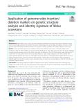 Application of genome-wide insertion/ deletion markers on genetic structure analysis and identity signature of Malus accessions