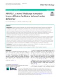 MtNIP5;1, a novel Medicago truncatula boron diffusion facilitator induced under deficiency