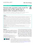 Genome-wide association study reveals the genetic basis of fiber quality traits in upland cotton (Gossypium hirsutum L.)