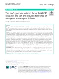 The NAC-type transcription factor CaNAC46 regulates the salt and drought tolerance of transgenic Arabidopsis thaliana