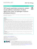 TMT-based quantitative proteomic analysis reveals defense mechanism of wheat against the crown rot pathogen Fusarium pseudograminearum