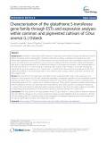 Characterization of the glutathione S-transferase gene family through ESTs and expression analyses within common and pigmented cultivars of Citrus sinensis (L.) Osbeck