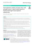 Transcriptome analysis of heat stress and drought stress in pearl millet based on Pacbio full-length transcriptome sequencing