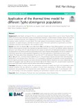 Application of the thermal time model for different Typha domingensis populations