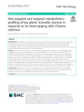 Non-targeted and targeted metabolomics profiling of tea plants (Camellia sinensis) in response to its intercropping with Chinese chestnut