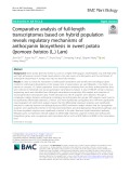 Comparative analysis of full-length transcriptomes based on hybrid population reveals regulatory mechanisms of anthocyanin biosynthesis in sweet potato (Ipomoea batatas (L.) Lam)