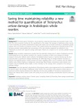 Saving time maintaining reliability: A new method for quantification of Tetranychus urticae damage in Arabidopsis whole rosettes