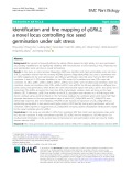 Identification and fine mapping of qGR6.2, a novel locus controlling rice seed germination under salt stress