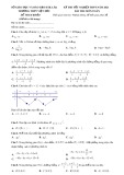 Đề thi thử tốt nghiệp THPT năm 2021 môn Toán có đáp án - Trường THPT Việt Đức