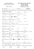Đề thi thử tốt nghiệp THPT năm 2021 môn Toán có đáp án - Trường THPT Quang Trung