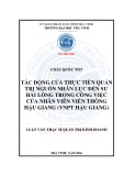 Tóm tắt luận văn Thạc sĩ Quản trị kinh doanh: Tác động của thực tiễn quản trị nguồn nhân lực đến sự hài lòng trong công việc của nhân viên viễn thông Hậu Giang (VNPT Hậu Giang)