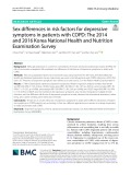 Sex differences in risk factors for depressive symptoms in patients with COPD: The 2014 and 2016 Korea National Health and Nutrition Examination Survey