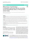 Effectiveness of pirfenidone in idiopathic pulmonary fibrosis according to the autoantibody status: A retrospective cohort study