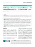Asthma prevalence and associated factors among lebanese adults: The first national survey