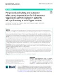 Periprocedural safety and outcome after pump implantation for intravenous treprostinil administration in patients with pulmonary arterial hypertension