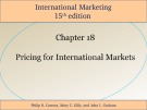 Lecture International marketing (15/e): Chapter 18 - Cateora, Gilly, Graham