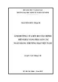 Luận văn Thạc sĩ Kinh tế: Ảnh hưởng của rủi ro tài chính đến khả năng các phá sản các ngân hàng thương mại Việt Nam